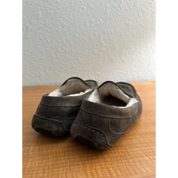 UGG Ascot Sheepskin House Slippers Fur Lined Gray Suede Comfort Slip On Men\'s 9 main image 8